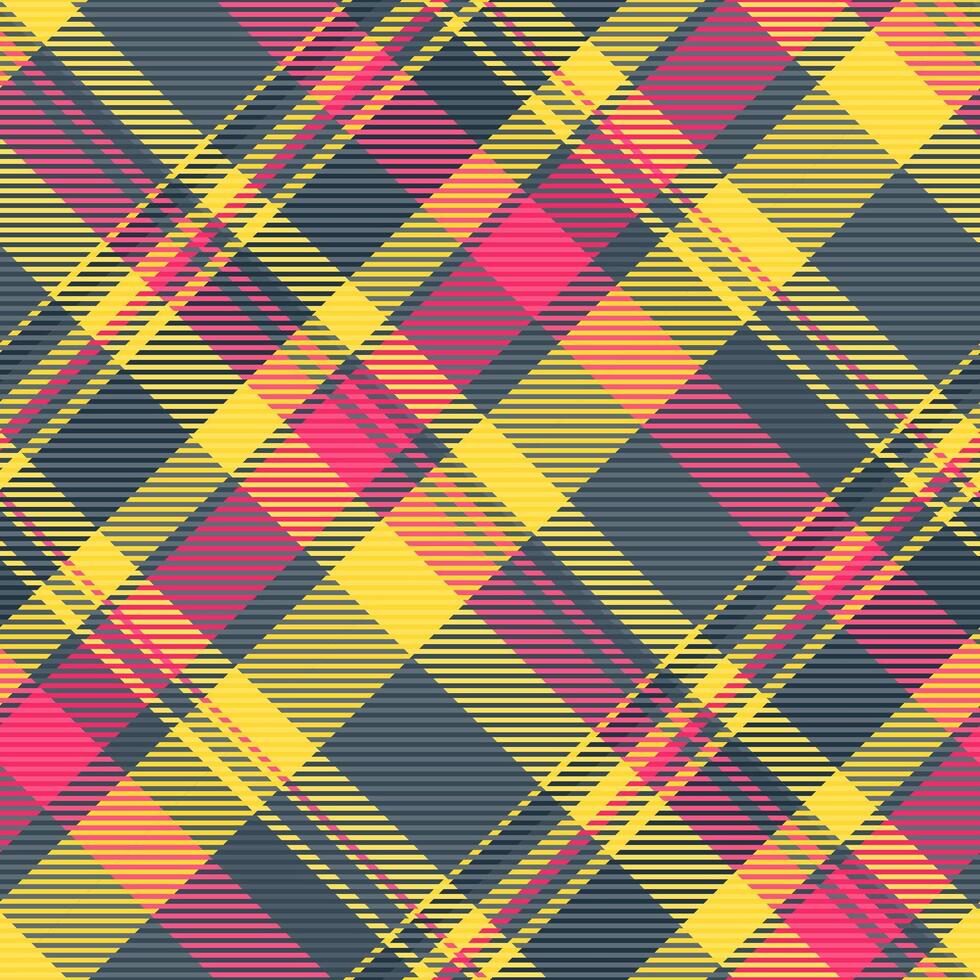 Painting background plaid , chequered texture textile tartan. Nostalgia check pattern seamless fabric in yellow and pastel colors. vector