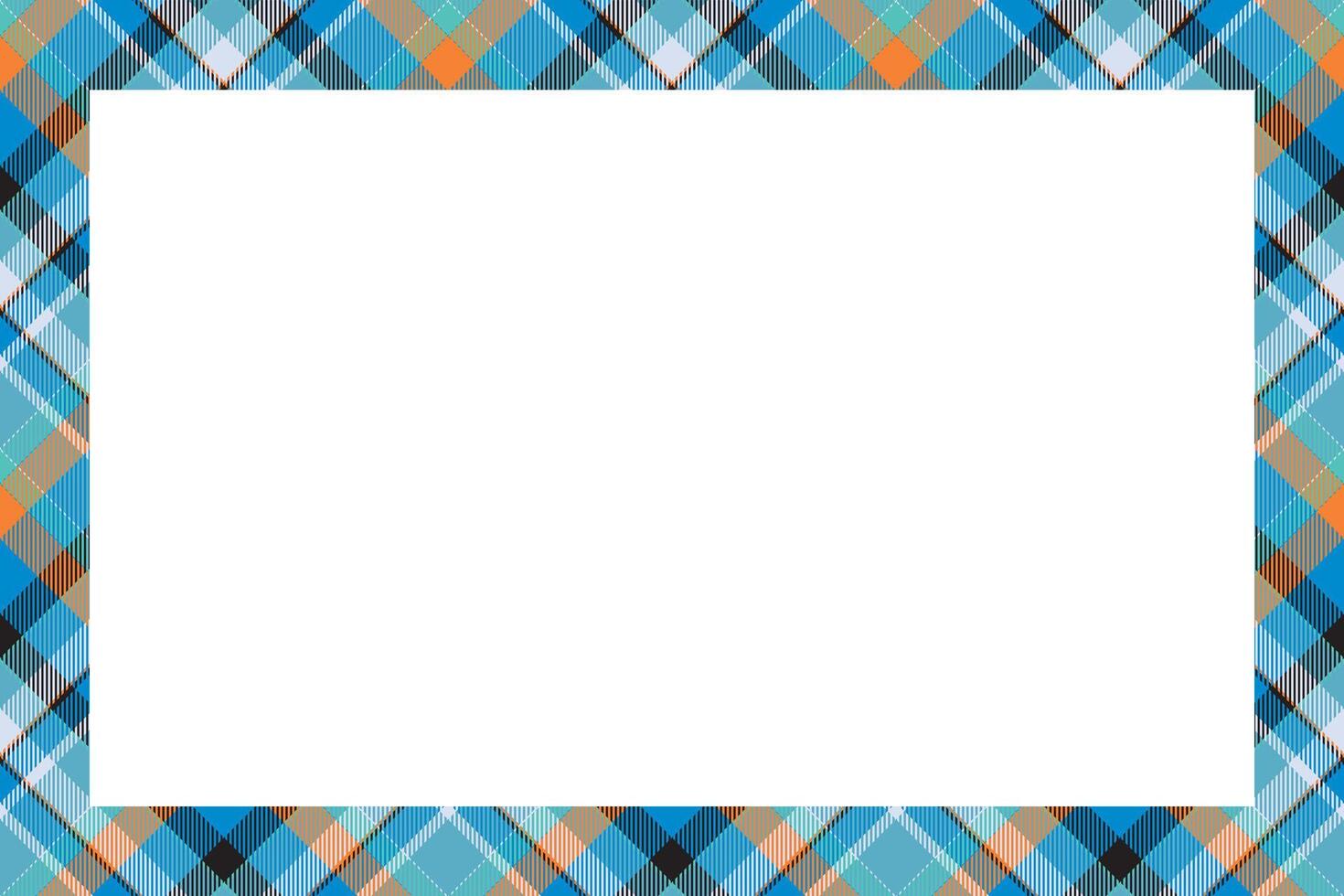 Vintage frame . Scottish border pattern retro style. Tartan plaid ornament. vector