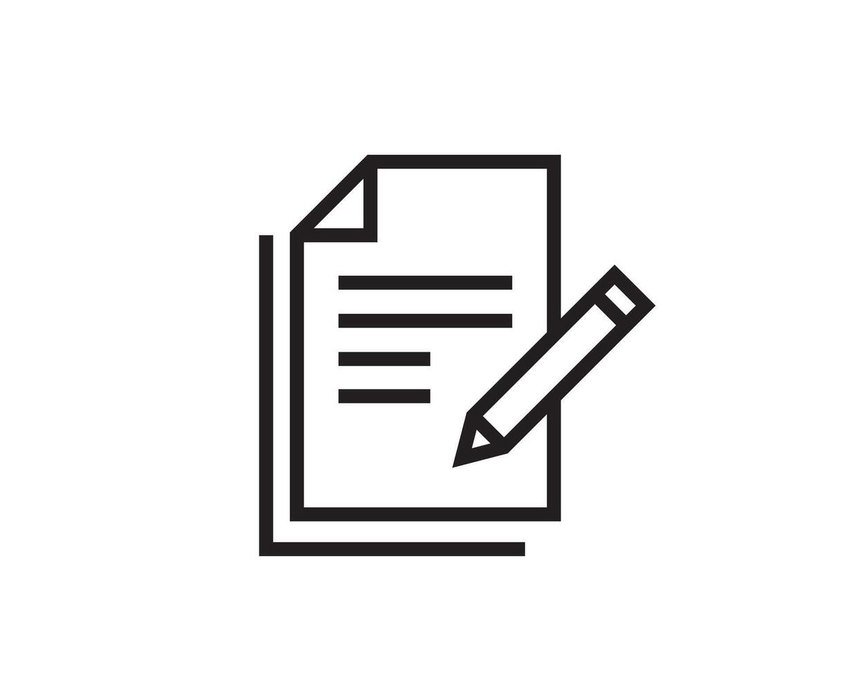 Note icon sign. Paper message or document page. vector
