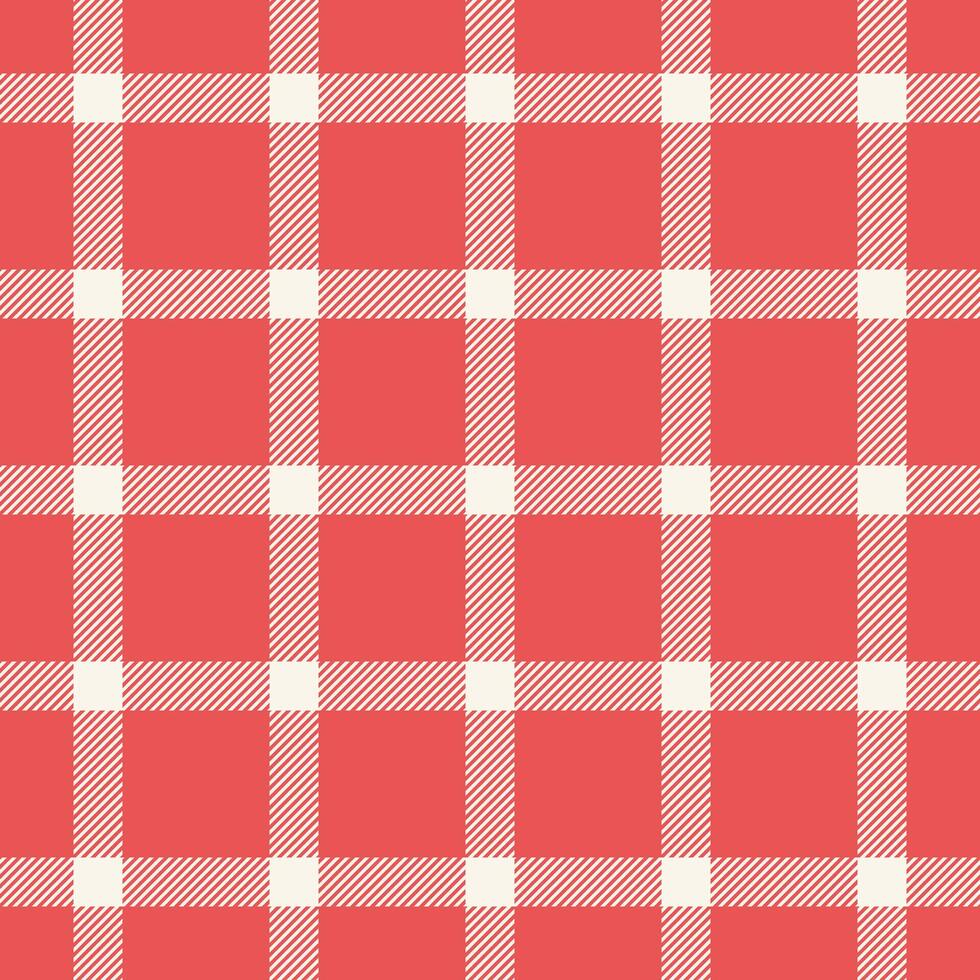 Tape textile tartan, buffalo seamless fabric background. Online texture check plaid pattern in red and old lace colors. vector