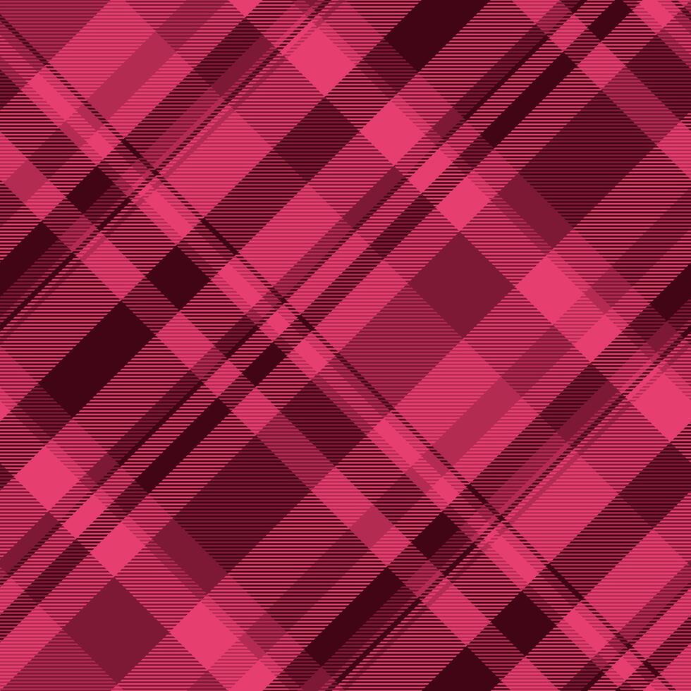 Glamor fabric pattern textile, 60s texture check plaid. Postcard seamless background tartan in red and dark colors. vector