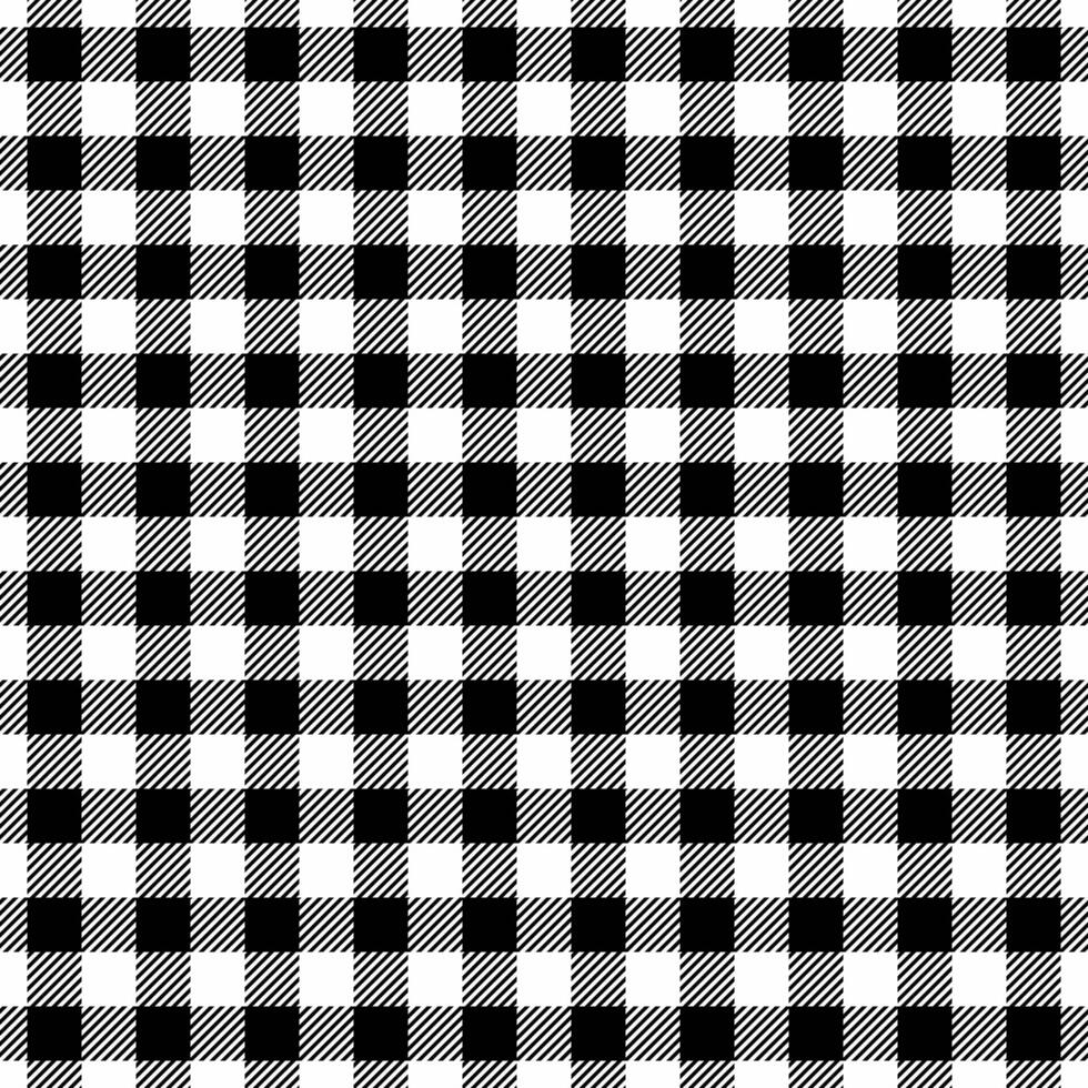 Occupation plaid pattern fabric, greeting card textile tartan seamless. Tailor check background texture in white and black colors. vector