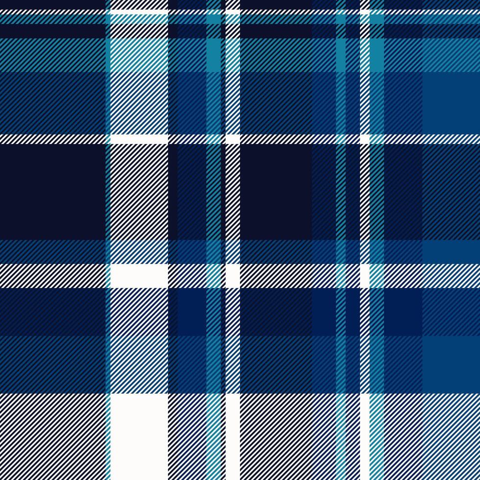 Curtain background seamless tartan, decorative textile pattern check. Long texture plaid fabric in cyan and dark colors. vector