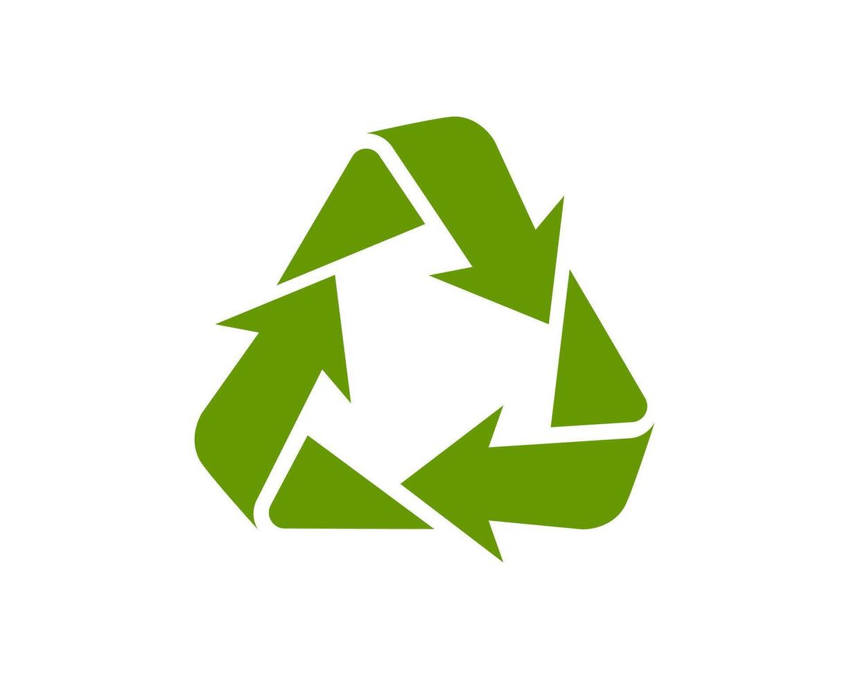 Recycling icon of arrows triangle. Eco friendly recycle symbol. environment mark vector