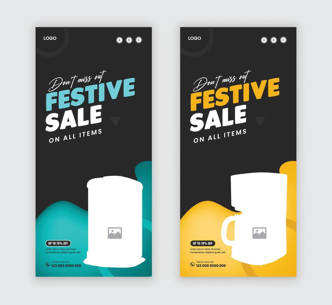 Flash sale leaflet design and home decor sale dl flyer template vector