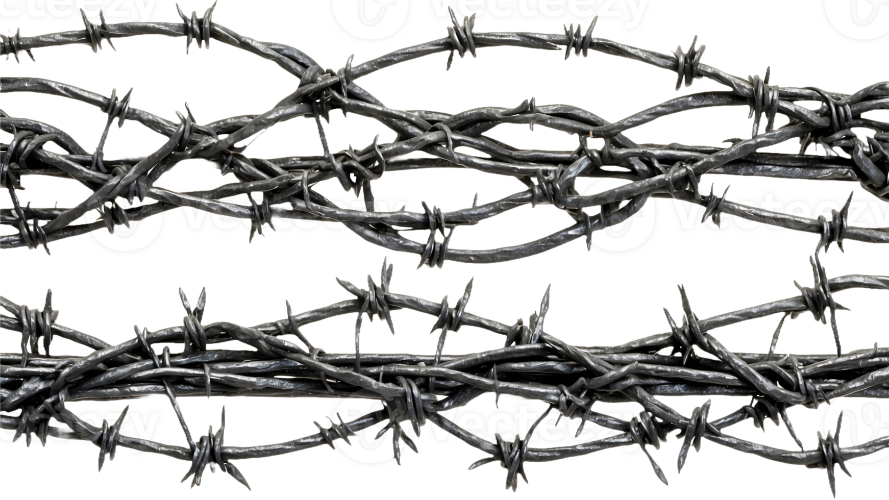 Rustic Barbed Wire Strand on Transparent Background Ideal for Product Marketing and Themed Decorative Use png
