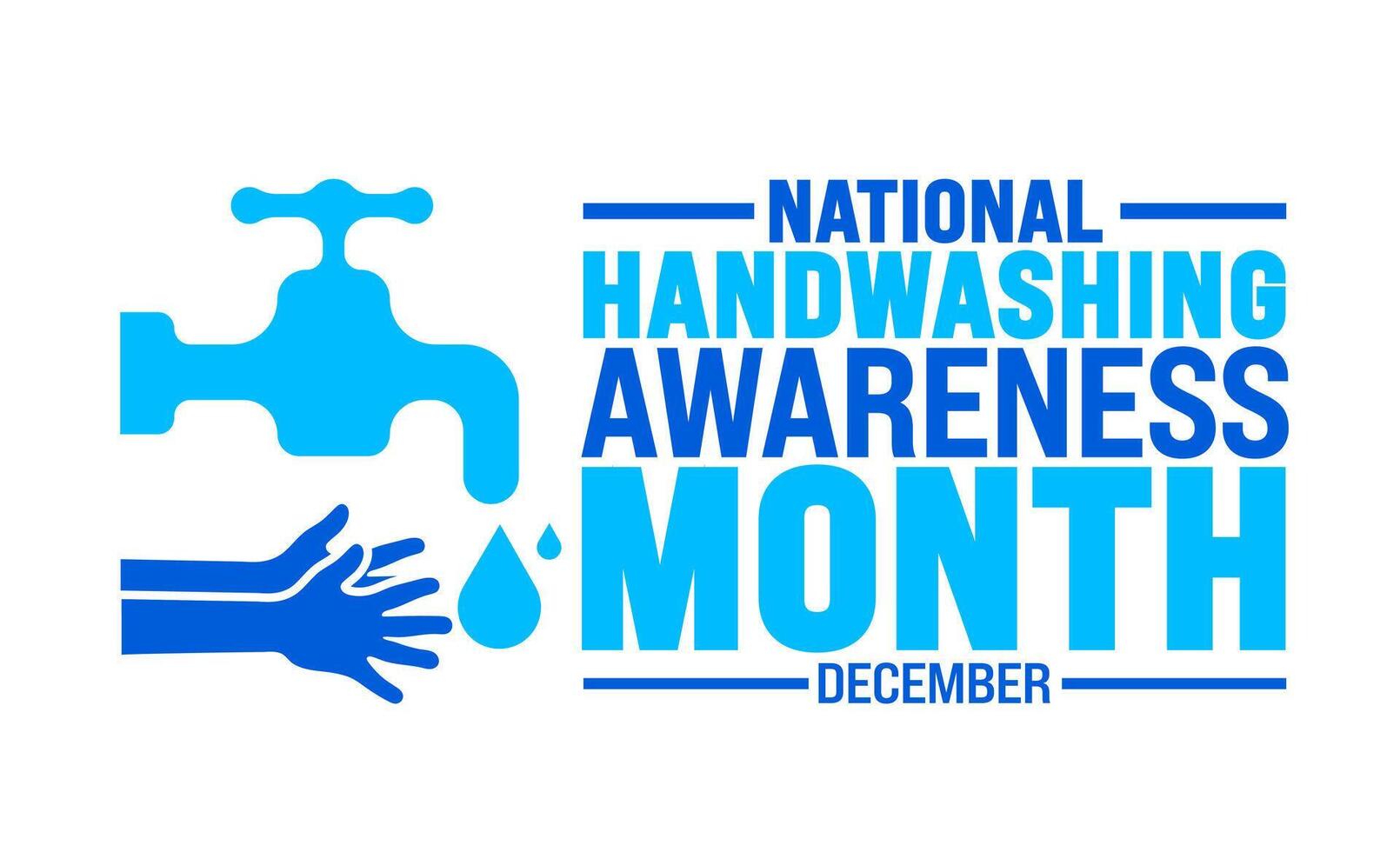 National Handwashing Awareness Month background, banner or poster design vector