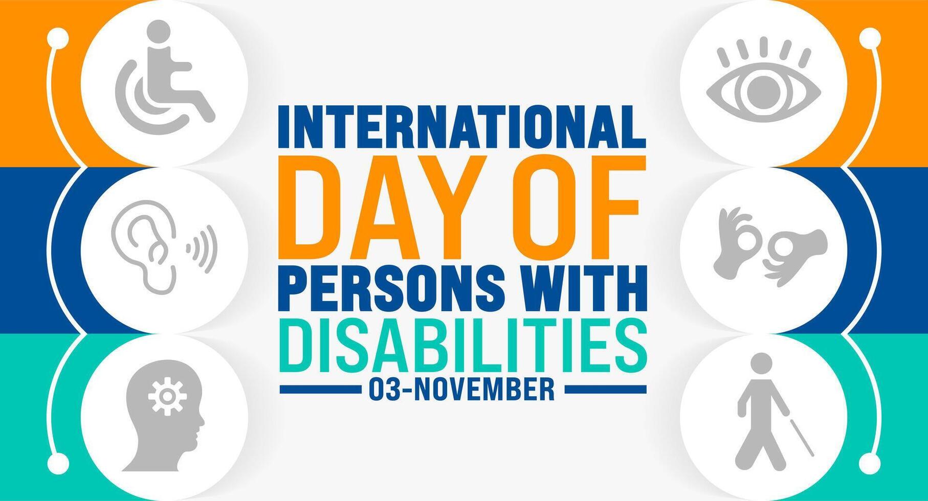 International Day of Persons with Disabilities background, banner or poster design vector