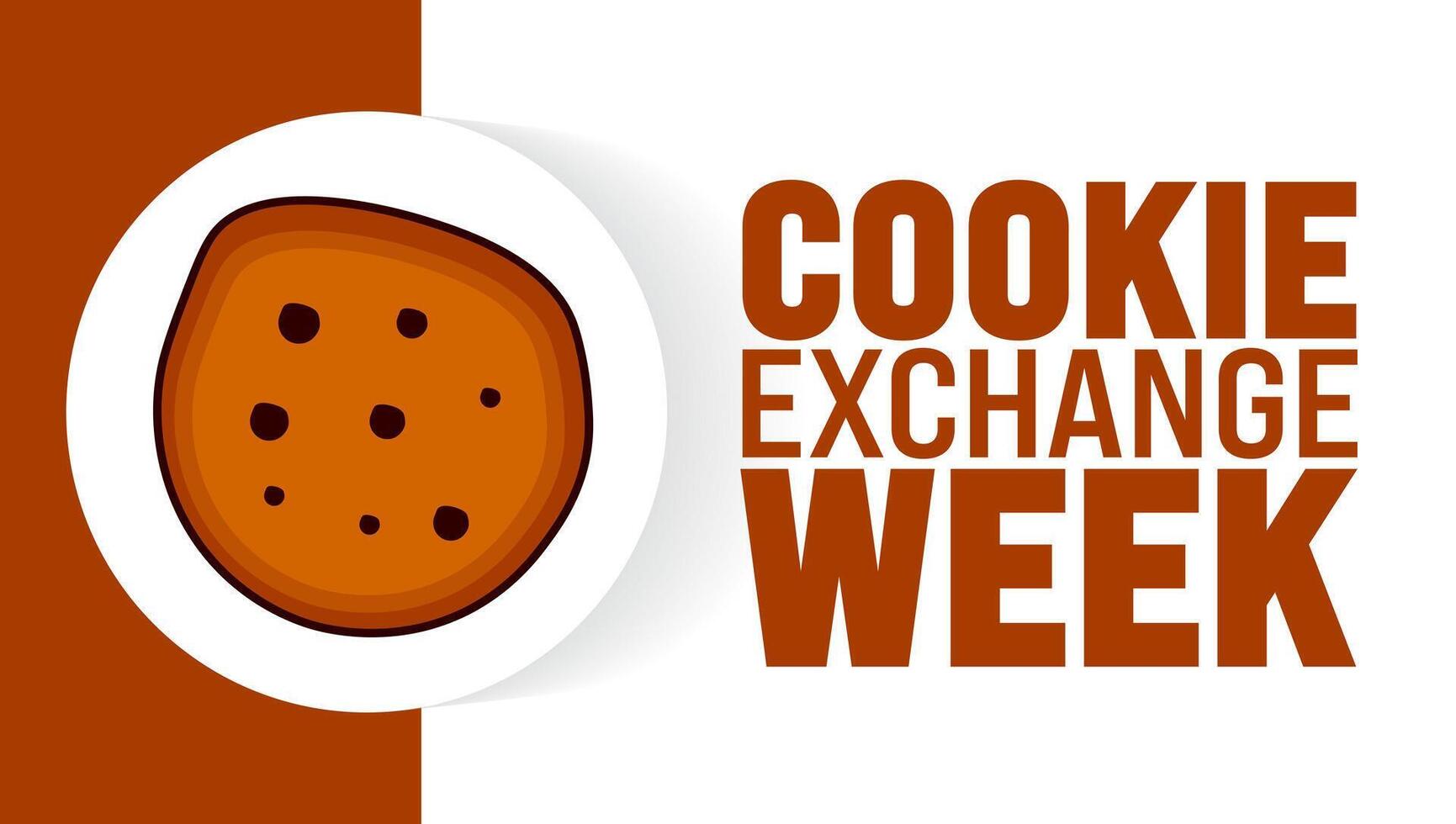 Cookie Exchange Week background, banner or poster design template. vector
