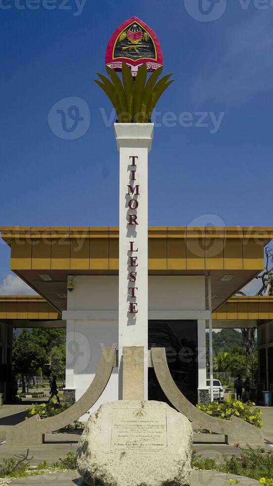 Border crossing from Indonesia into Timor-Leste near Dili, East Timor. photo