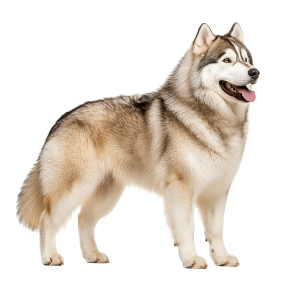 Playful Siberian Husky in Studio Setting png