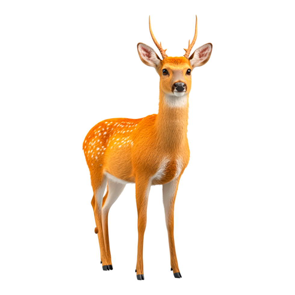 Realistic Standing Deer in Natural Setting png