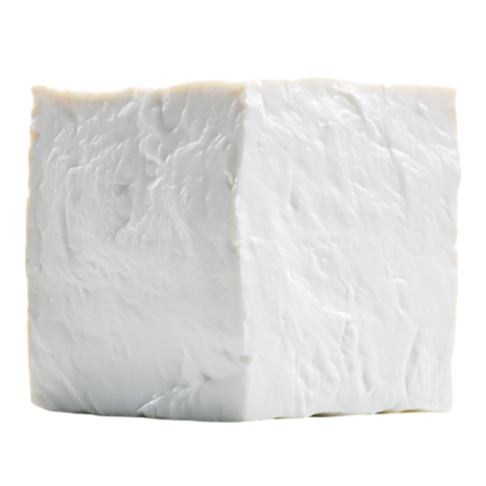 Fresh White Block of Soft Cheese png
