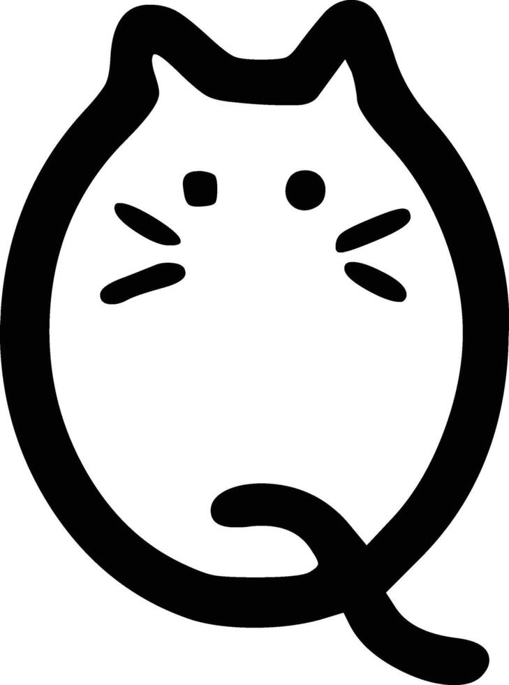 Q Cat logo design vector