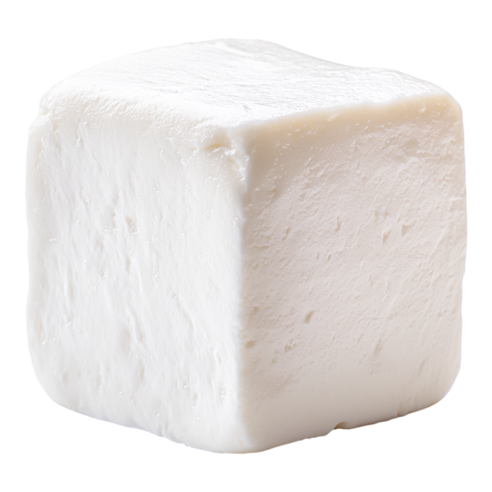 Fresh White Block of Feta Cheese png