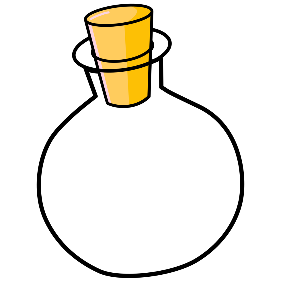 empty glass bottles cartoon style. png