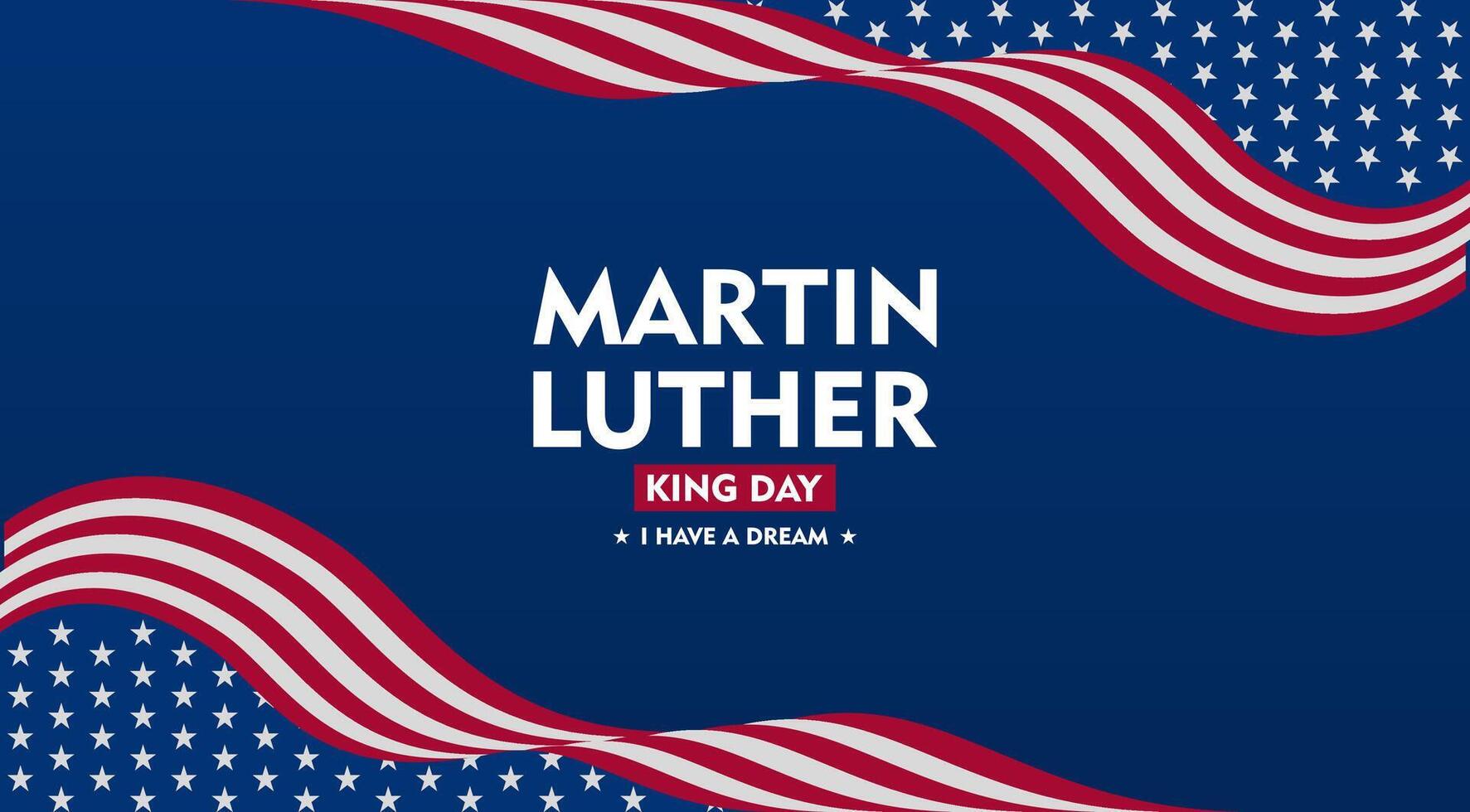 martin luther king day background with american flag illustration vector