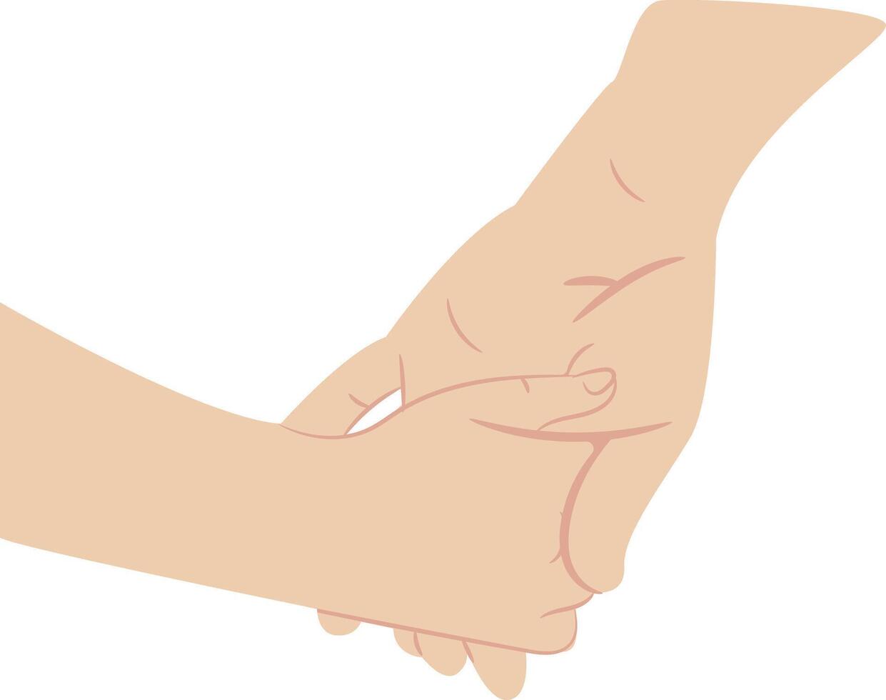 Parent Holding Child Hand, Family Love Illustration vector
