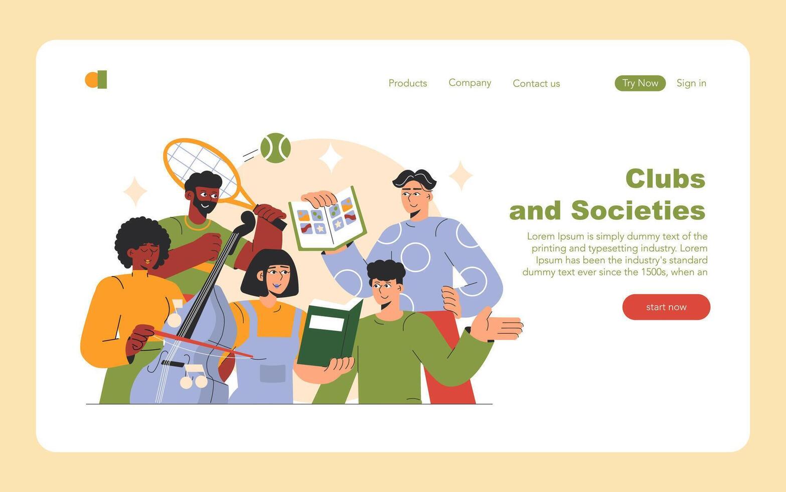 Engaging Clubs and Societies for a Wide Range of Diverse Interests and Activities vector