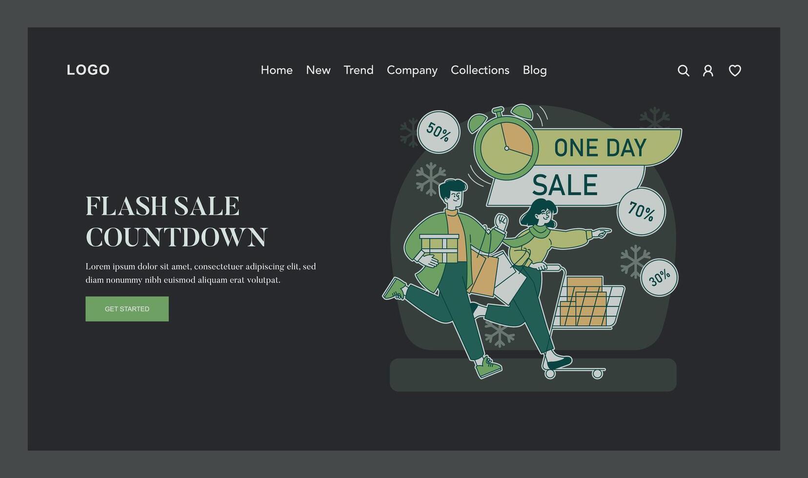 Green Monday. Flat Illustration vector
