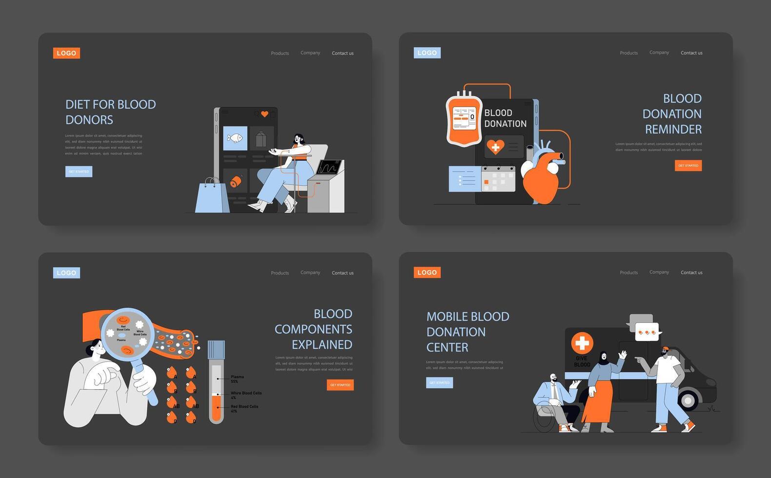 Blood Donor Day. Flat Illustration vector