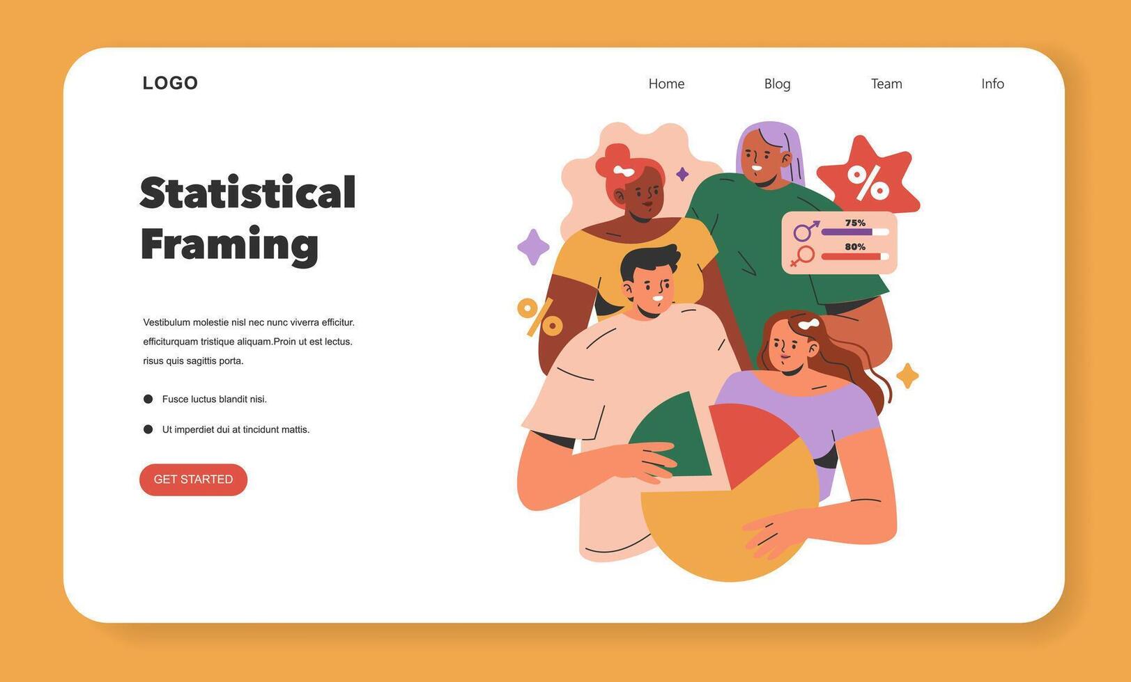 Cognitive Framing. Flat Illustration vector