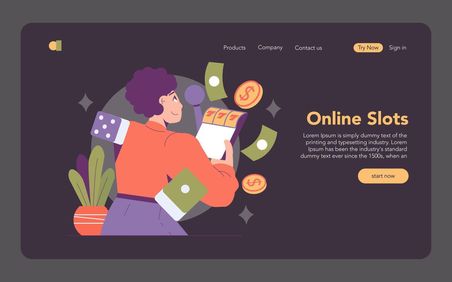 Igaming. Flat Illustration vector