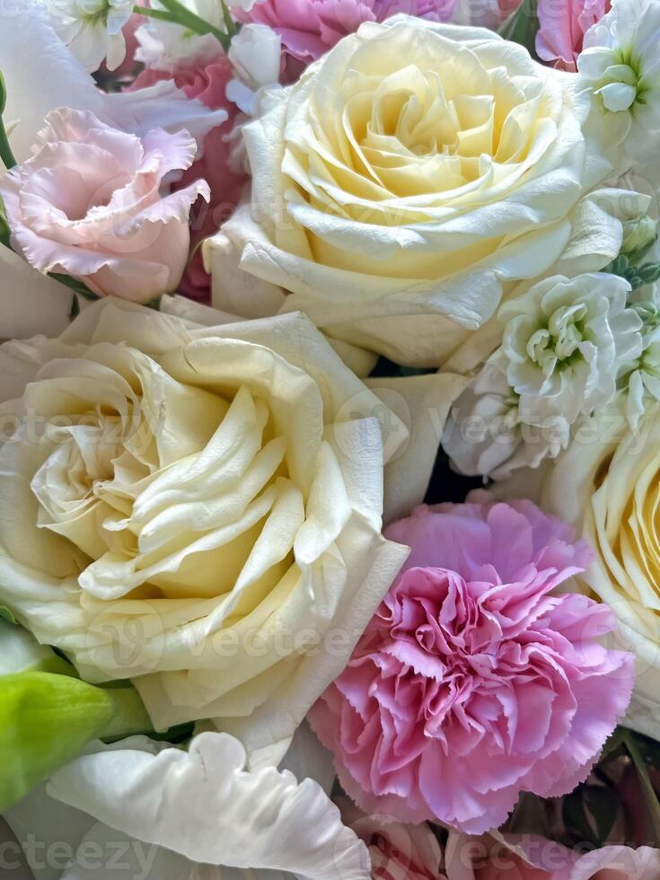 Bouquet of different beautiful flowers photo