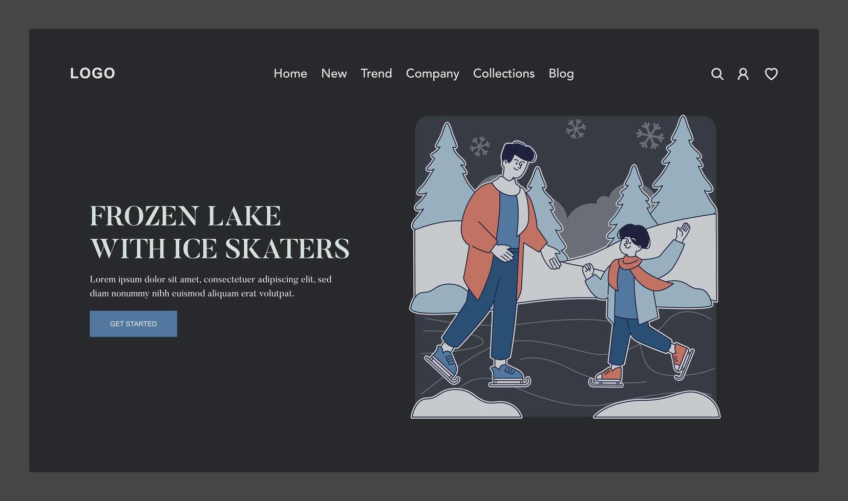 Hello Winter. Flat Illustration vector