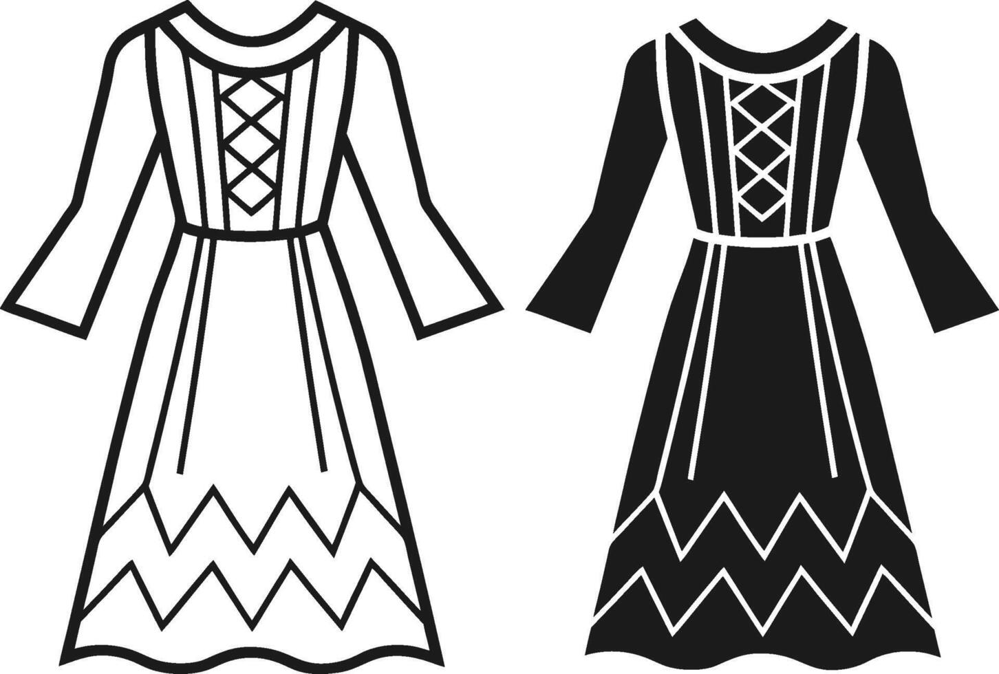 Light Airy Boho Sketch vector