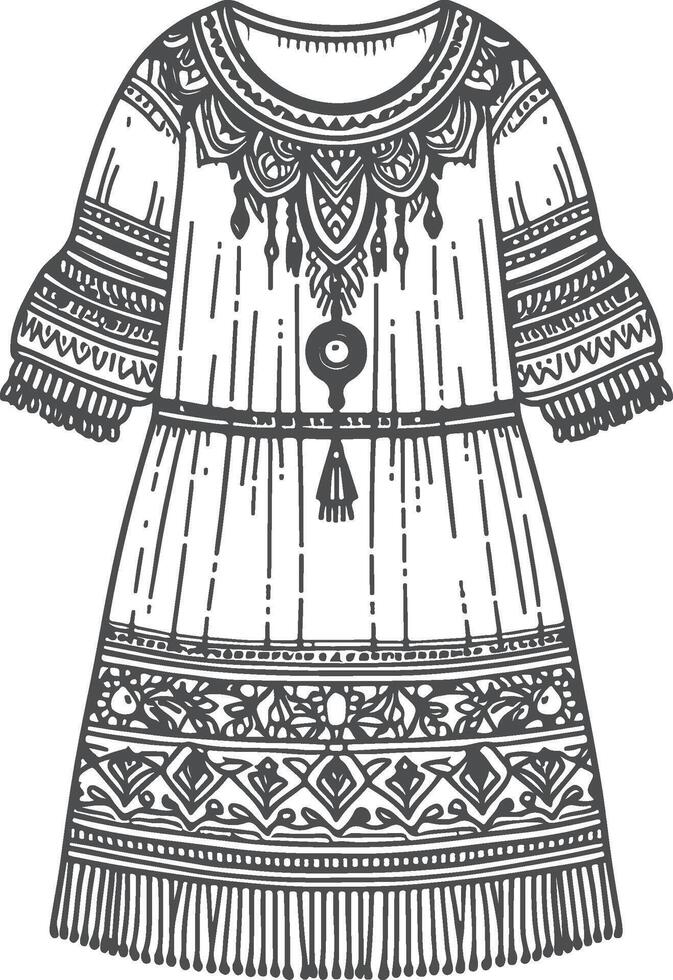 Casual Maxi Boho Design vector