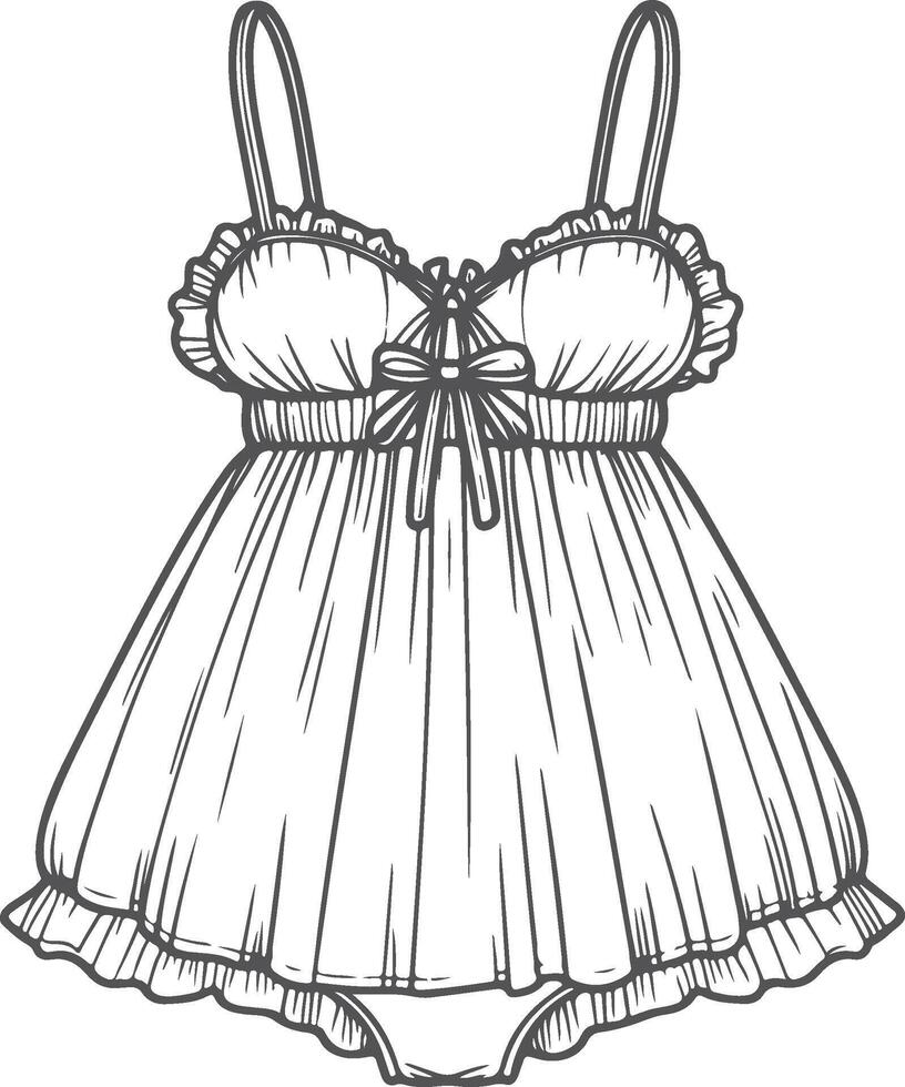 Elegant Minimal Babydoll Design vector