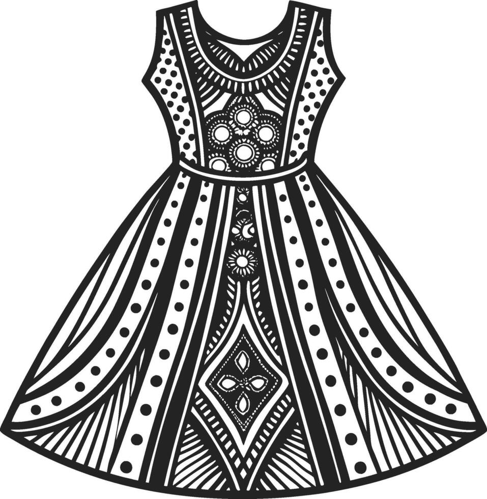 Timeless Boho Outline Design vector