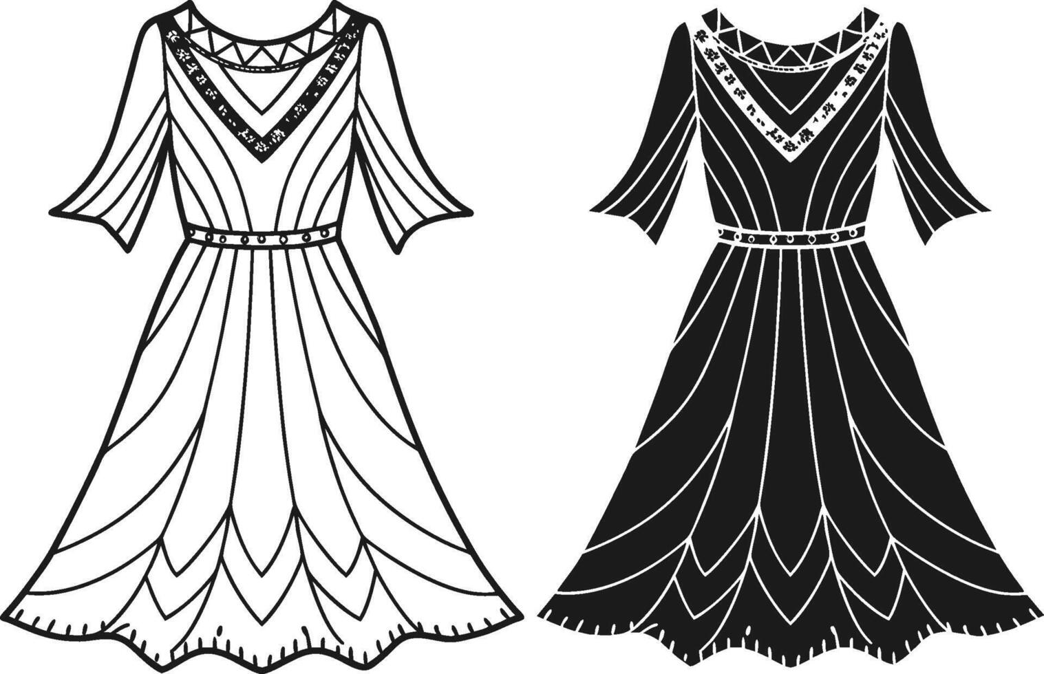 Floral Boho Silhouette Design vector