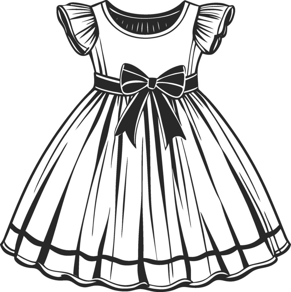 Soft Flow Babydoll Outline vector