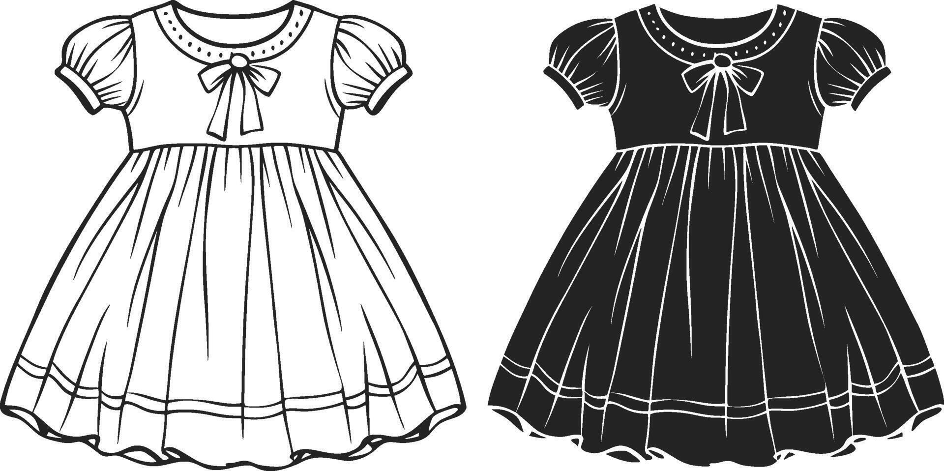 Graceful Ruffled Babydoll vector
