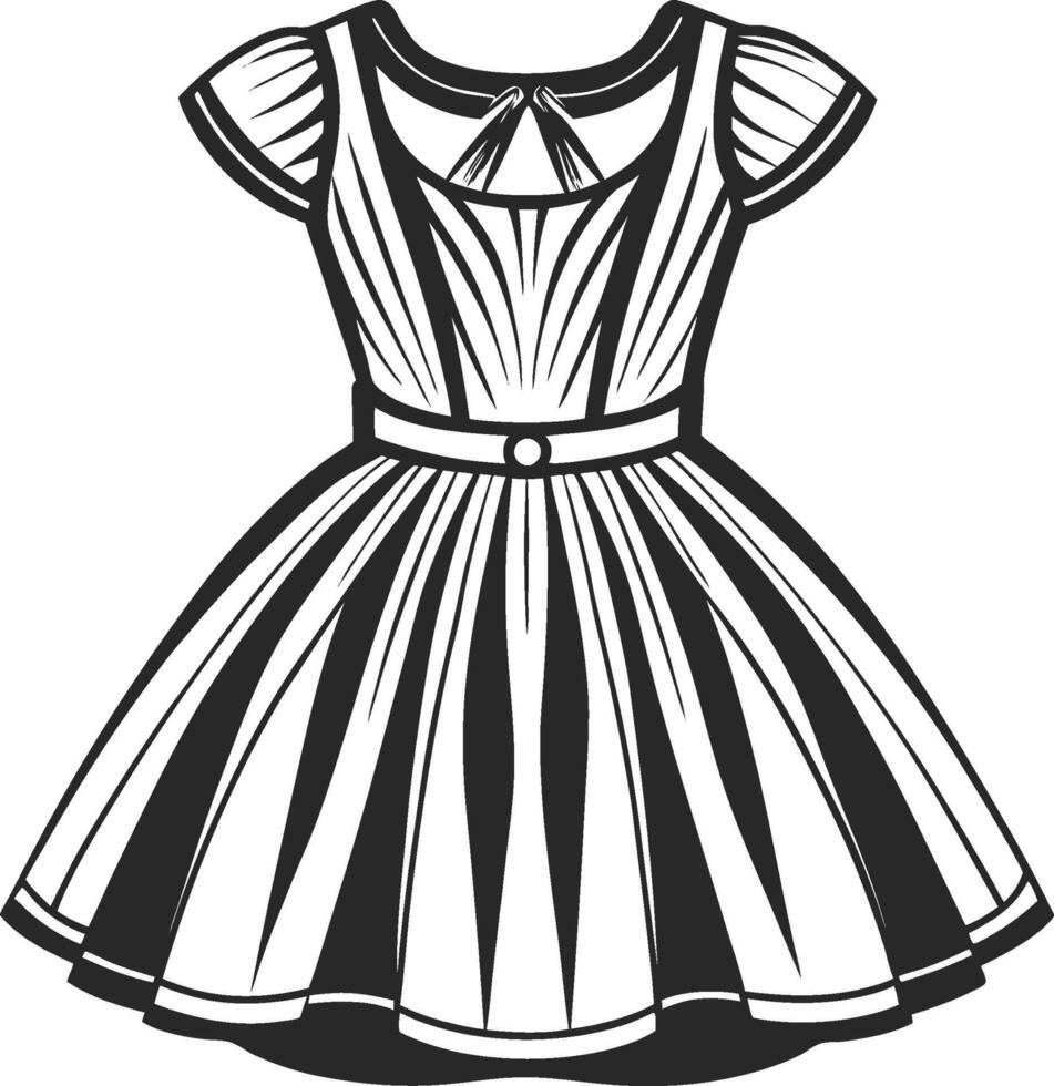 Flowy Babydoll Outline Design vector