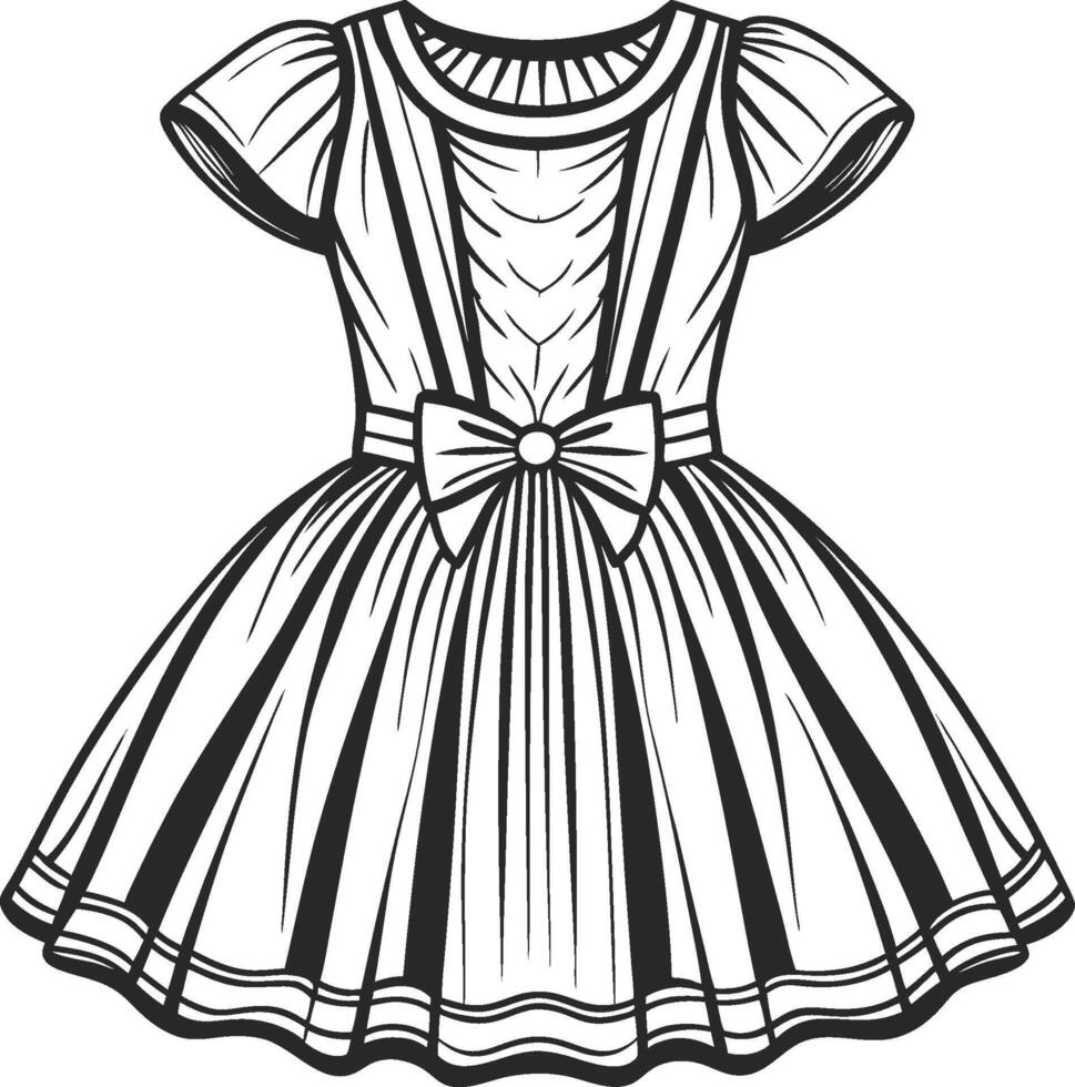 Elegant Ruffle Babydoll Design vector