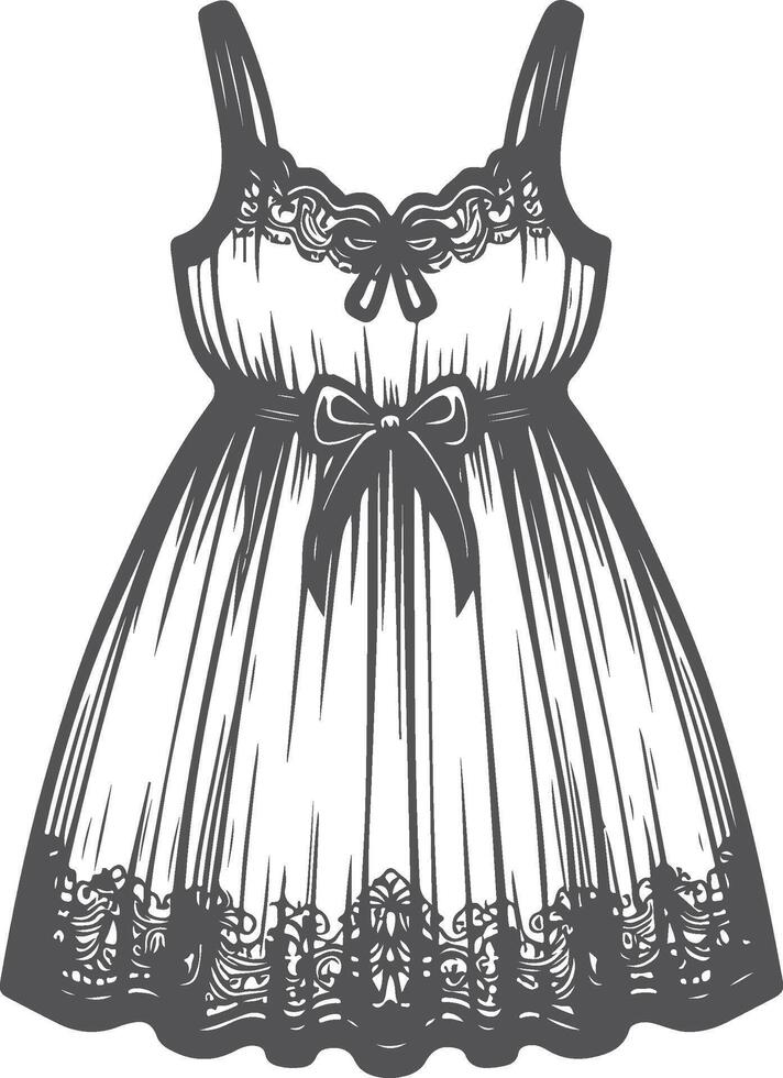 Minimal Lace Babydoll Art vector