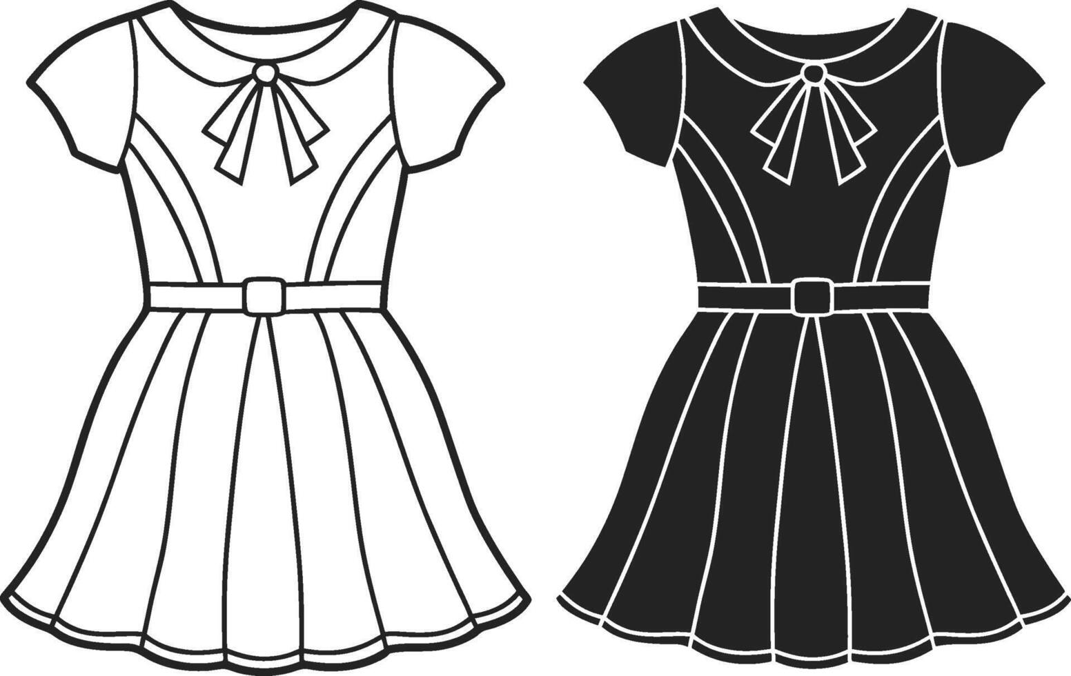 Curved Hem Babydoll Art vector