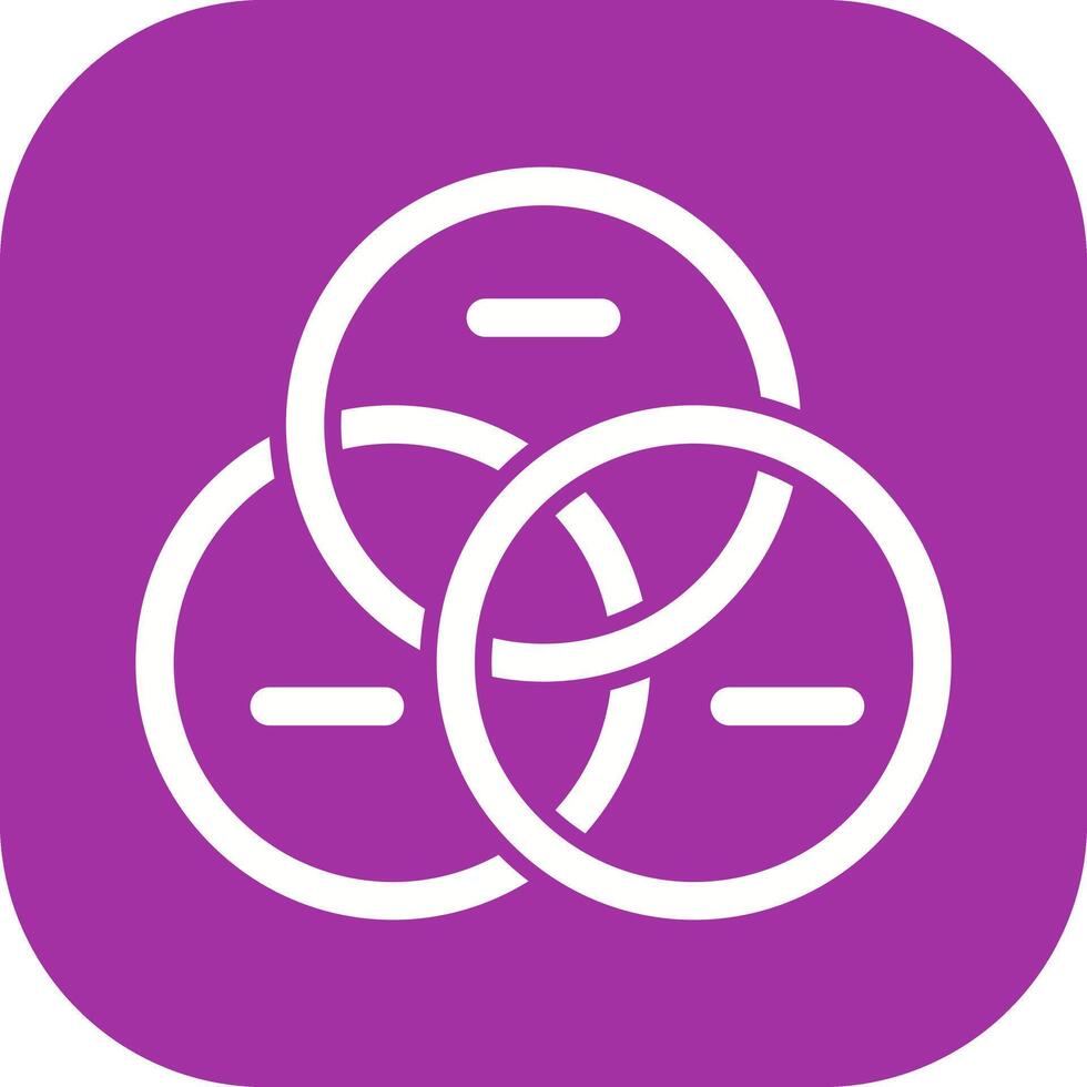 Venn Diagram Icon Design vector