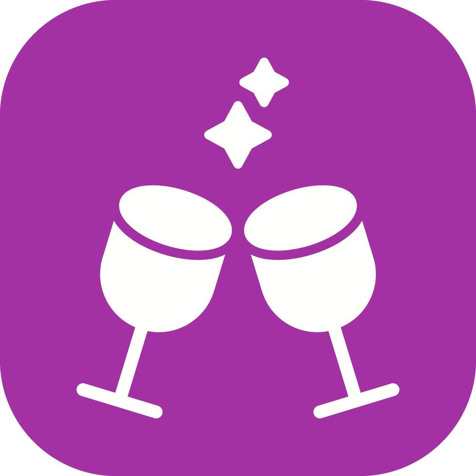 Wine Glasses Icon Design vector