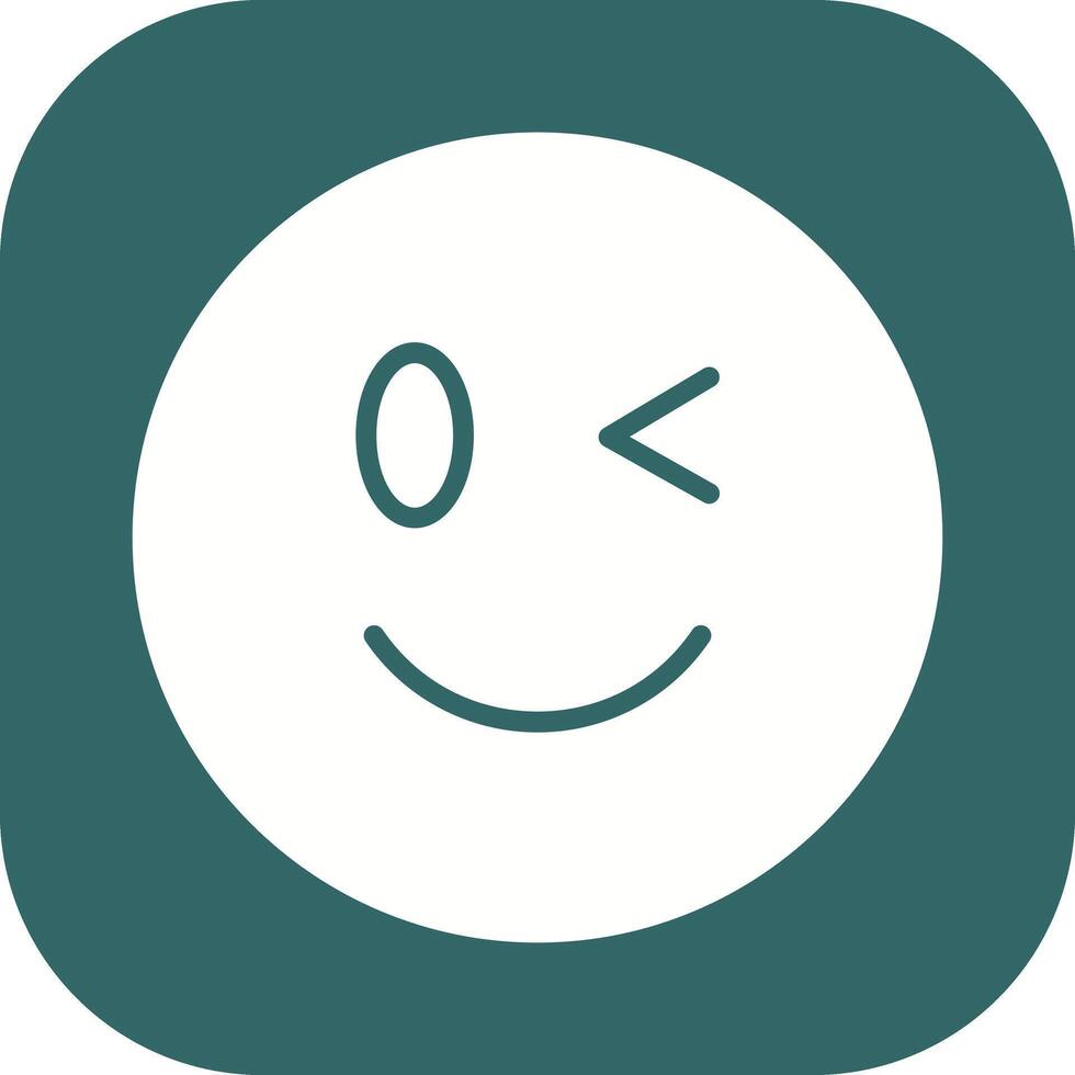 Winking Face Icon Design vector