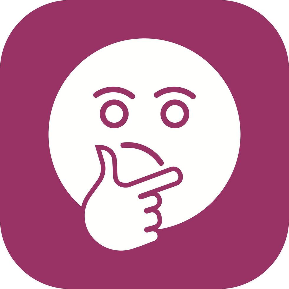 Thinking Face Icon Design vector