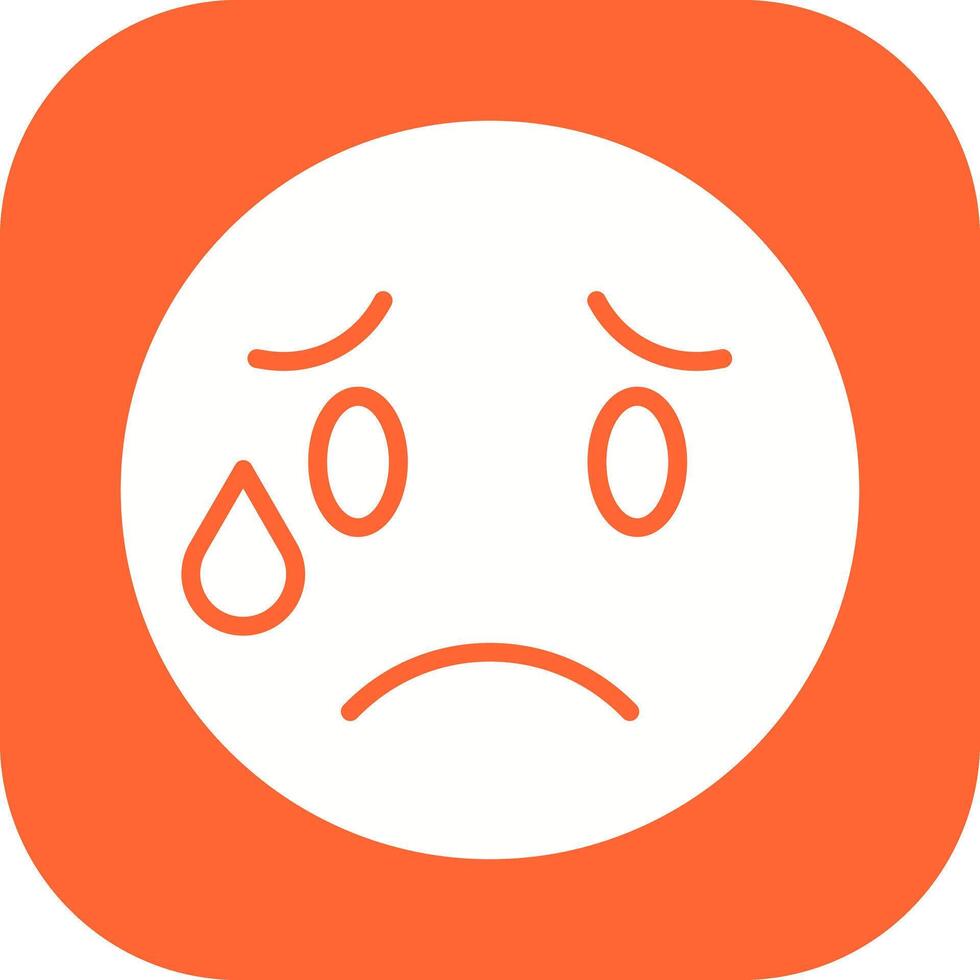 Crying Face Icon Design vector