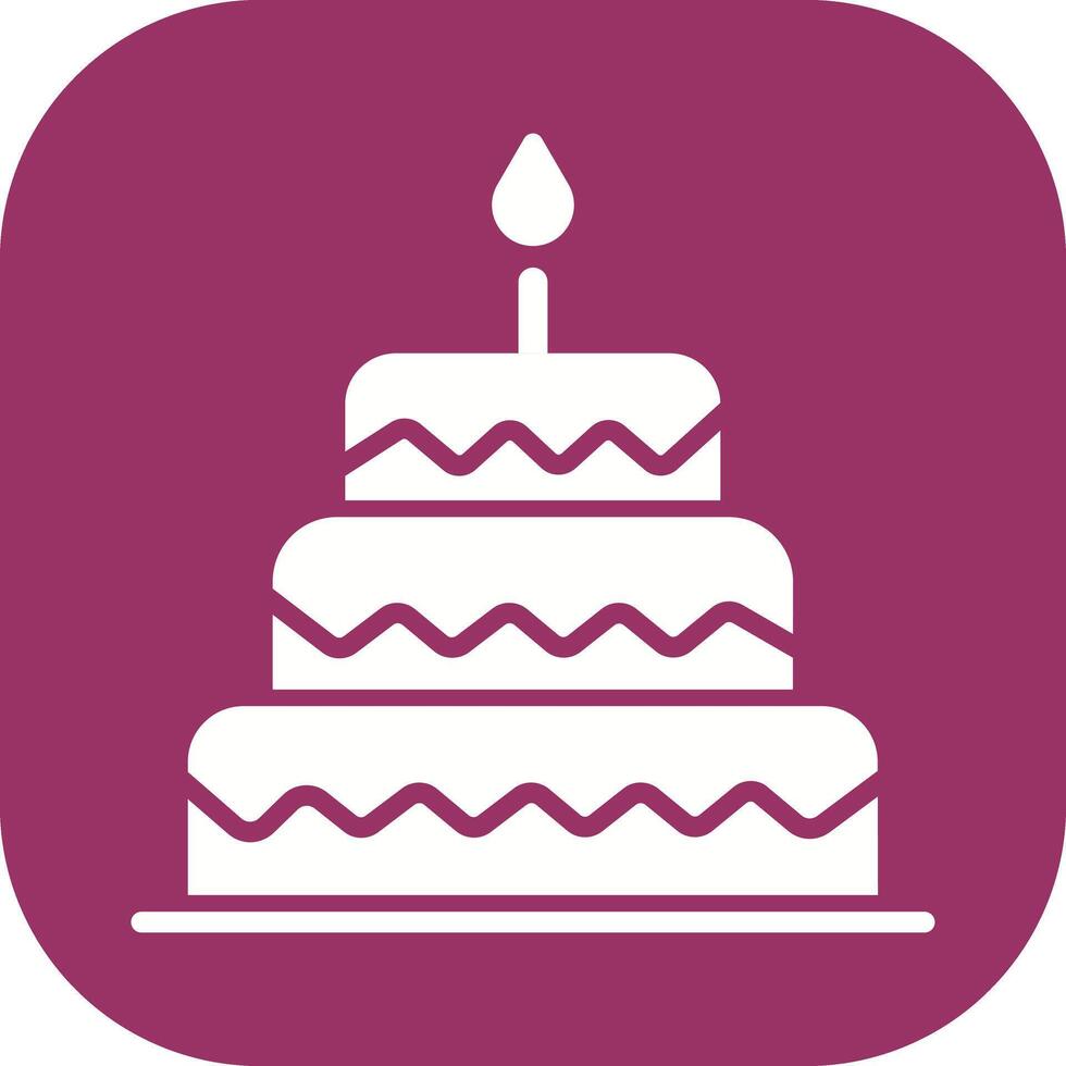 Cake Topper Icon Design vector