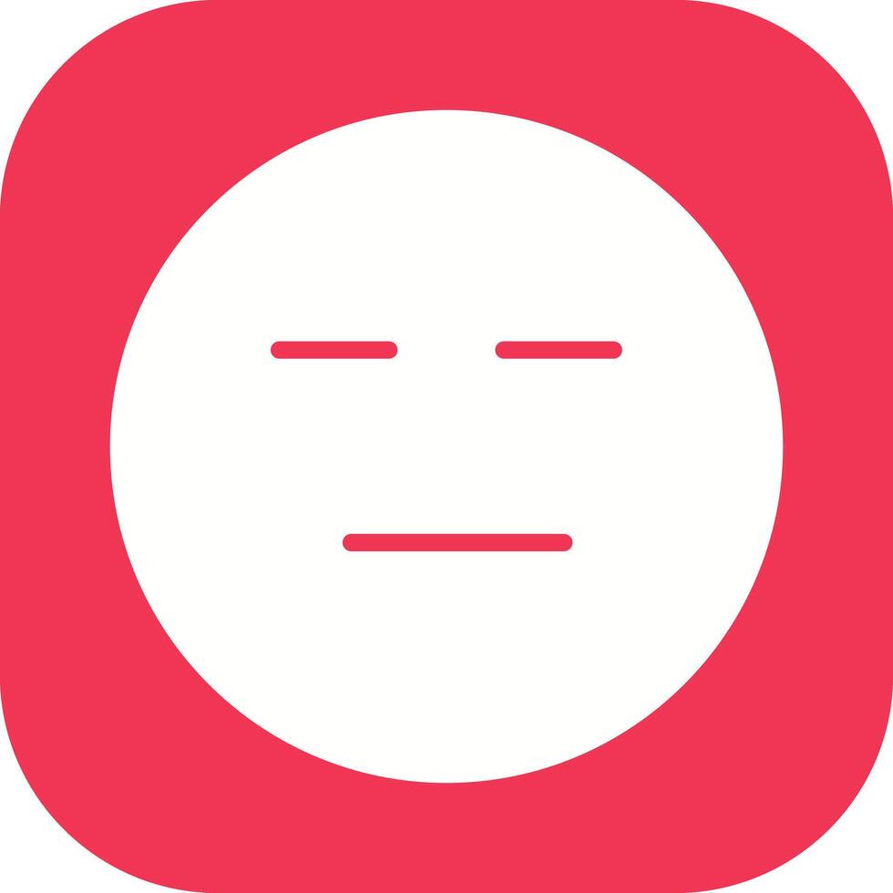 Neutral Face Icon Design vector