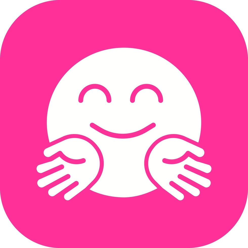 Hugging Face Icon Design vector