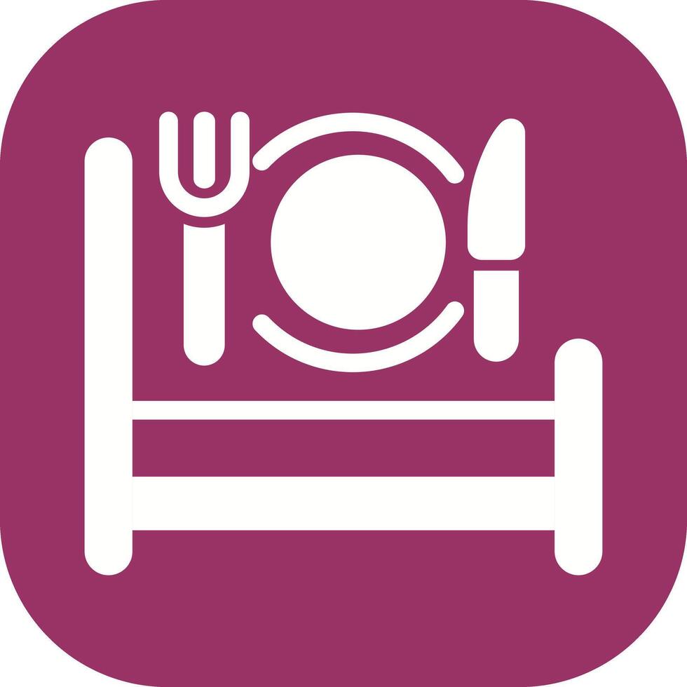 Breakfast in Bed Icon Design vector
