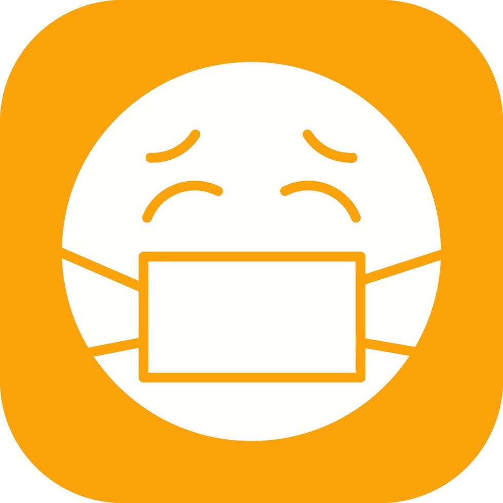 Face with Medical Mask Icon Design vector